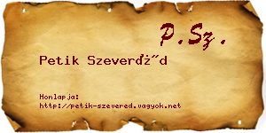 Petik Szeveréd névjegykártya